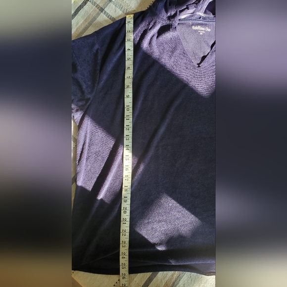 REBELLIOUS ONE Navy Blue Terry Cloth Pullover Hoodie - Picture 7 of 8